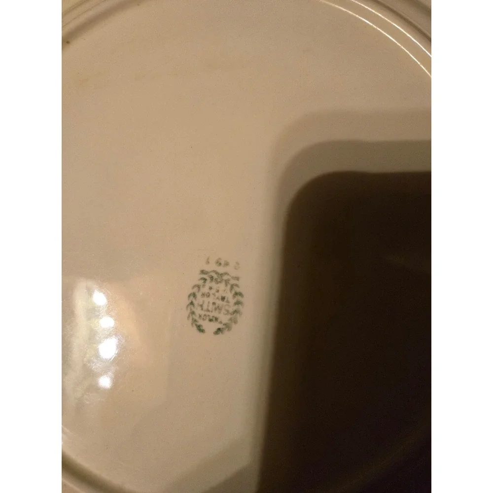 Vintage Taylor Smith Taylor‎ Everglade Floral Dinner Plate Cream Ceramic TST